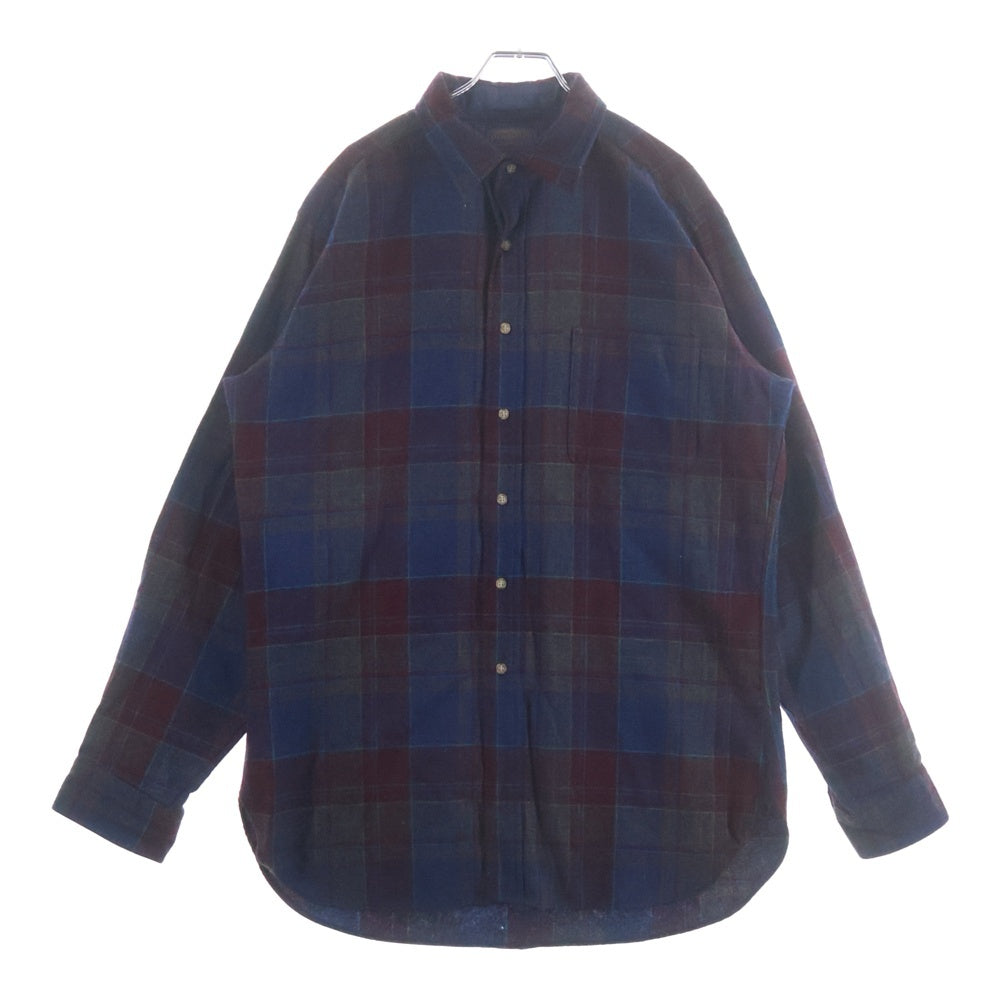 PENDLETON(ペンドルトン) 70S CHECK L/S WOOL BOARD SHIRT USA製 チェック 長袖 ウール ボード シャツ ネイビー/レッド/マルチカラー