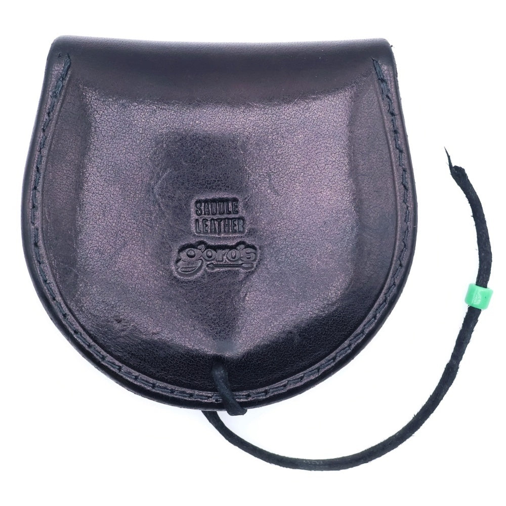 goro's(ゴローズ) SADDLE LEATHER 丸形 コンチョ付 小銭入れ 財布 レザー ブラック