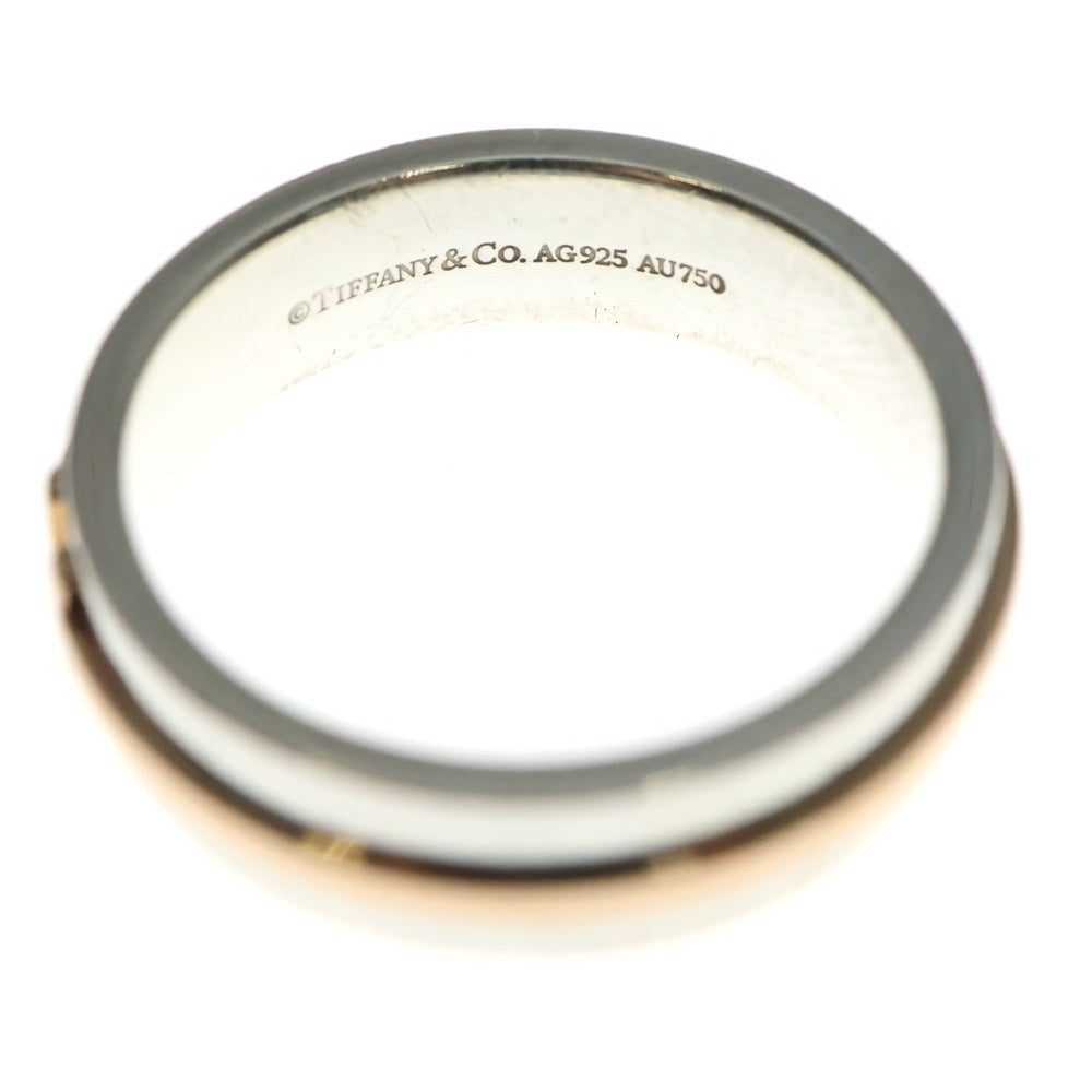 TIFFANY & Co.(ティファニー) T WIDE RING AG925 AU750 Tワイド リング コンビ シルバー/ゴールド