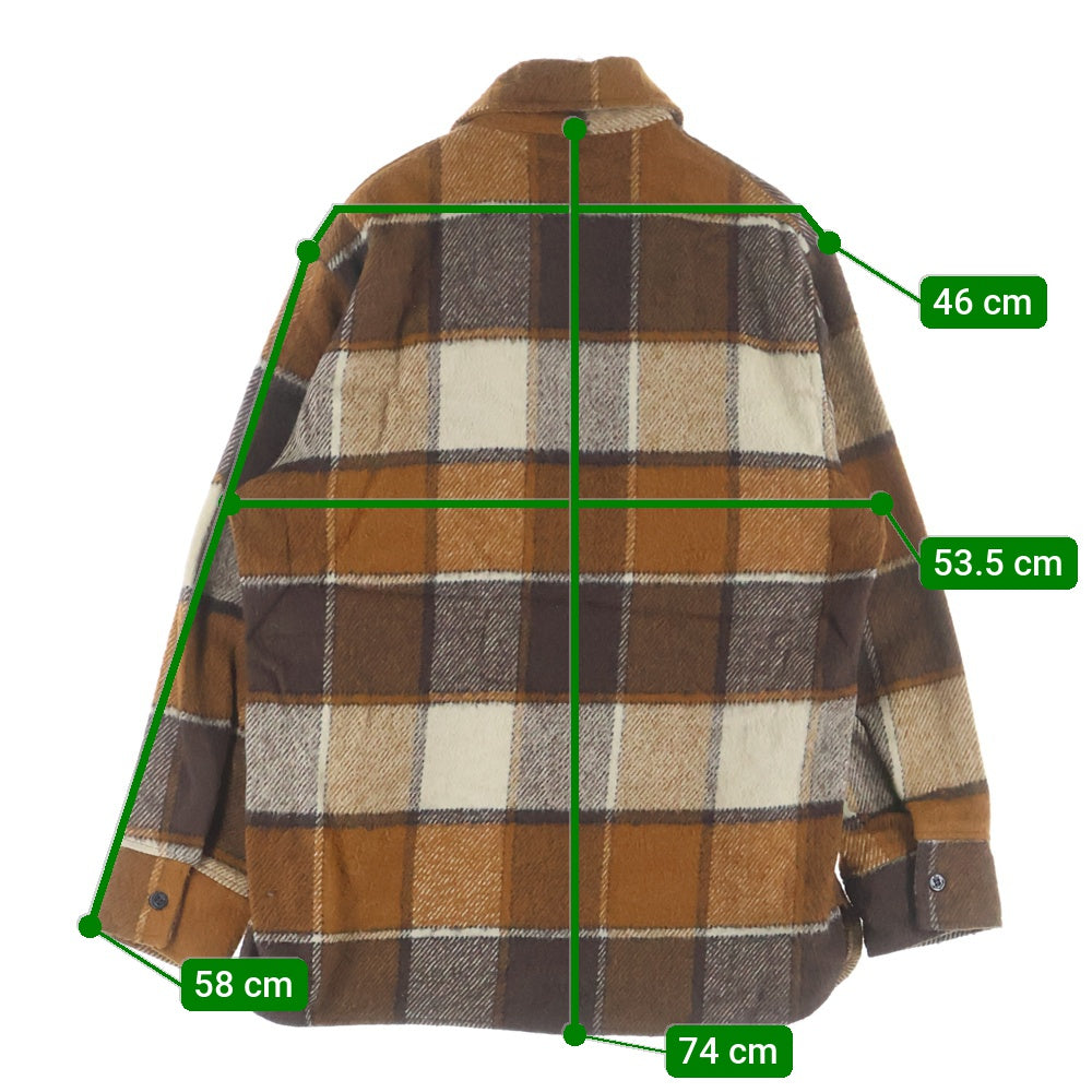 VINTAGE(ヴィンテージ) 70S JC PENNY WOOL CHECK L/S SHIRT ウール チェック 長袖 シャツ ブラウン/ベージュ