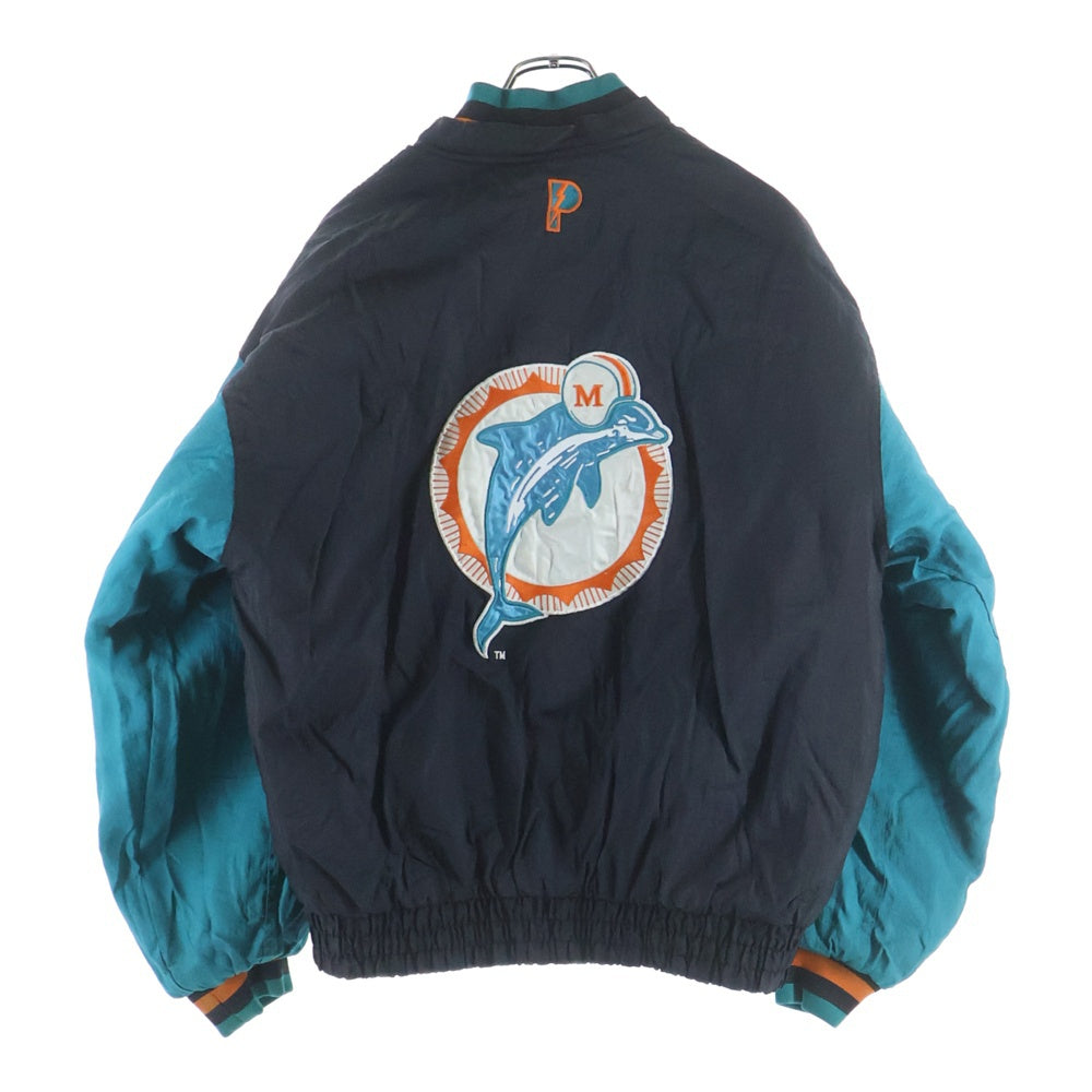 VINTAGE(ヴィンテージ) 90S NFL DOLPHINS ドルフィンズ REVERSIBLE PUFF JACKET リバーシブル 中綿ジャケット グリーン/ブラック