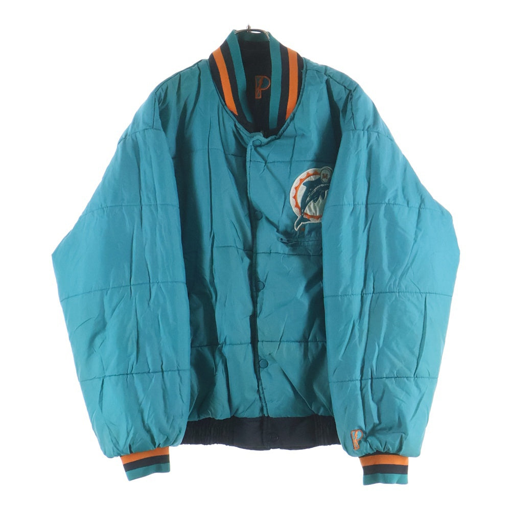 VINTAGE(ヴィンテージ) 90S NFL DOLPHINS ドルフィンズ REVERSIBLE PUFF JACKET リバーシブル 中綿ジャケット グリーン/ブラック