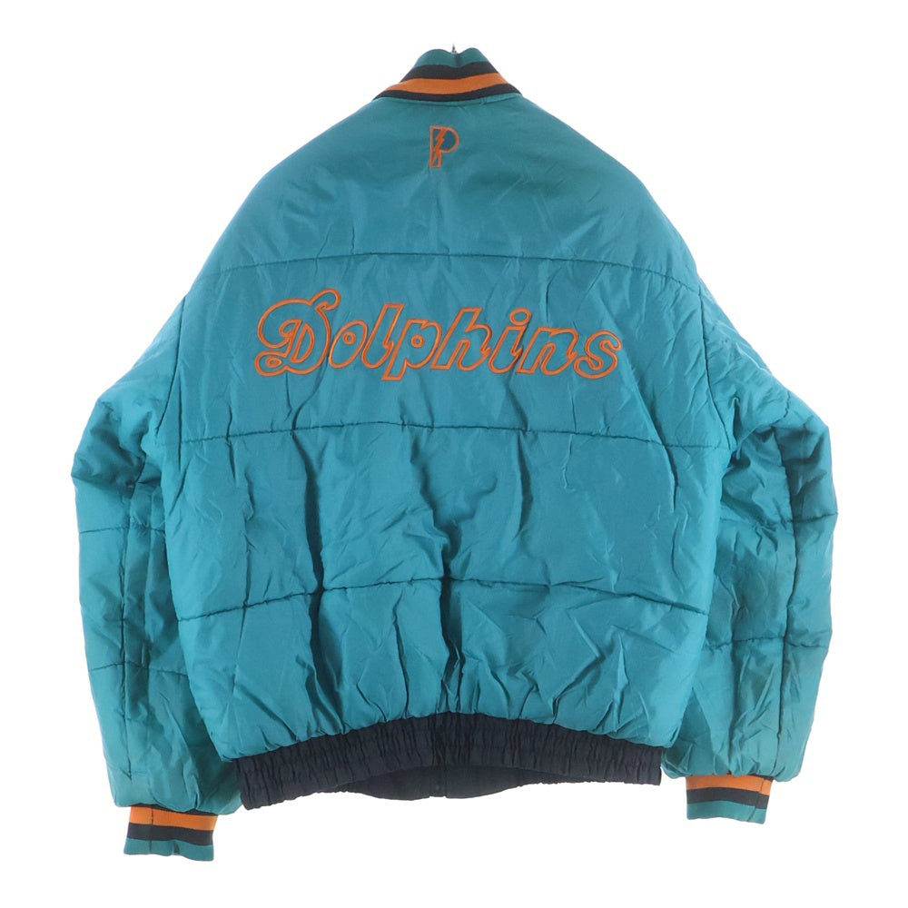 VINTAGE(ヴィンテージ) 90S NFL DOLPHINS ドルフィンズ REVERSIBLE PUFF JACKET リバーシブル 中綿ジャケット グリーン/ブラック