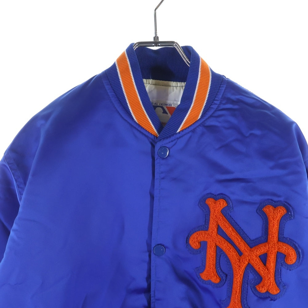 VINTAGE(ヴィンテージ) 80-90S STARTER スターター NEW YORK METS NYLON JACKET ニューヨクメッツ 裏地キルティング 中綿ジャケット スカジャン ブルー/オレンジ