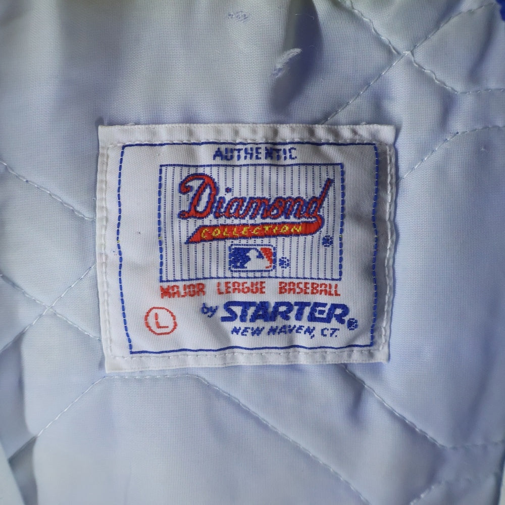 VINTAGE(ヴィンテージ) 80-90S STARTER スターター NEW YORK METS NYLON JACKET ニューヨクメッツ 裏地キルティング 中綿ジャケット スカジャン ブルー/オレンジ