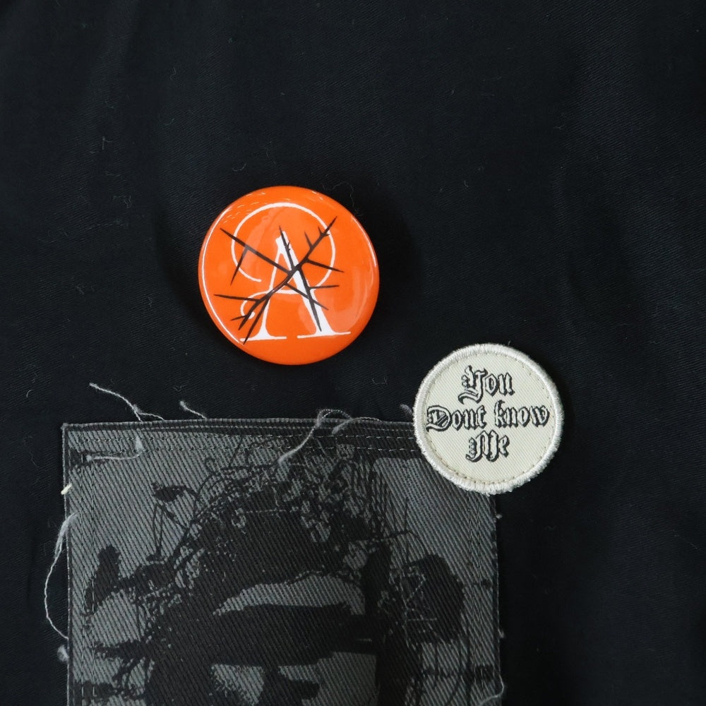 UNDERCOVER(アンダーカバー) 25AW DESCRIPTION MA-1 UP2E4203 パッチワーク 缶バッジ付ボンバージャケット ブラック
