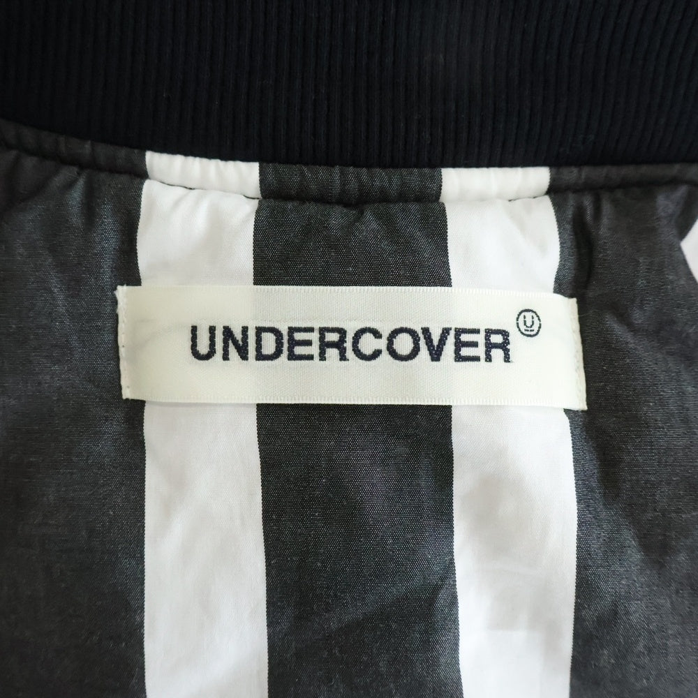 UNDERCOVER(アンダーカバー) 25AW DESCRIPTION MA-1 UP2E4203 パッチワーク 缶バッジ付ボンバージャケット ブラック