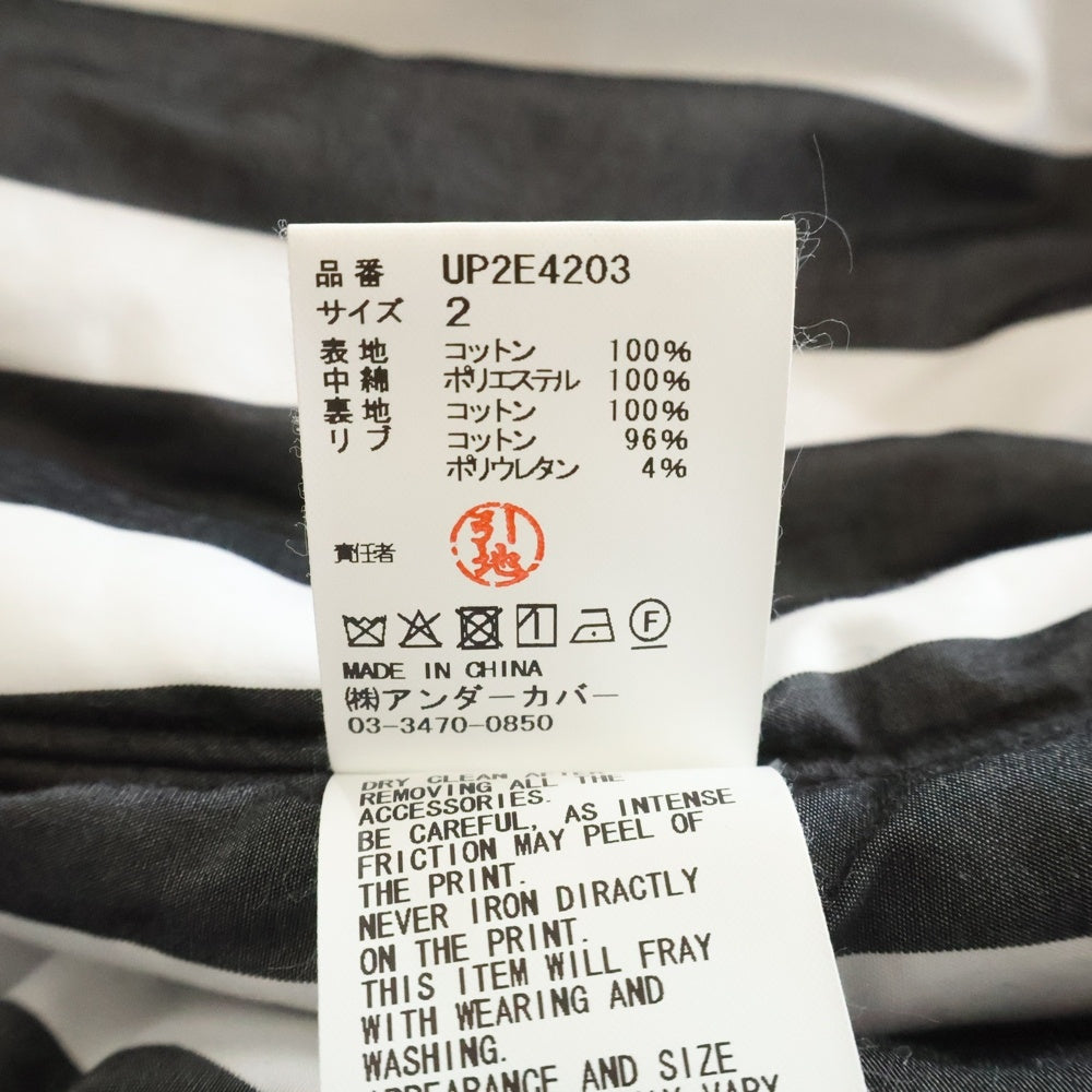 UNDERCOVER(アンダーカバー) 25AW DESCRIPTION MA-1 UP2E4203 パッチワーク 缶バッジ付ボンバージャケット ブラック