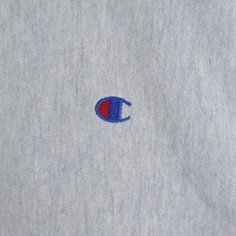 CHAMPION(チャンピオン) 90s REVERSE WEAVE RIB LINE リバースウィーブ リブライン クルーネック長袖スウェットトレーナー グレー/ピンク