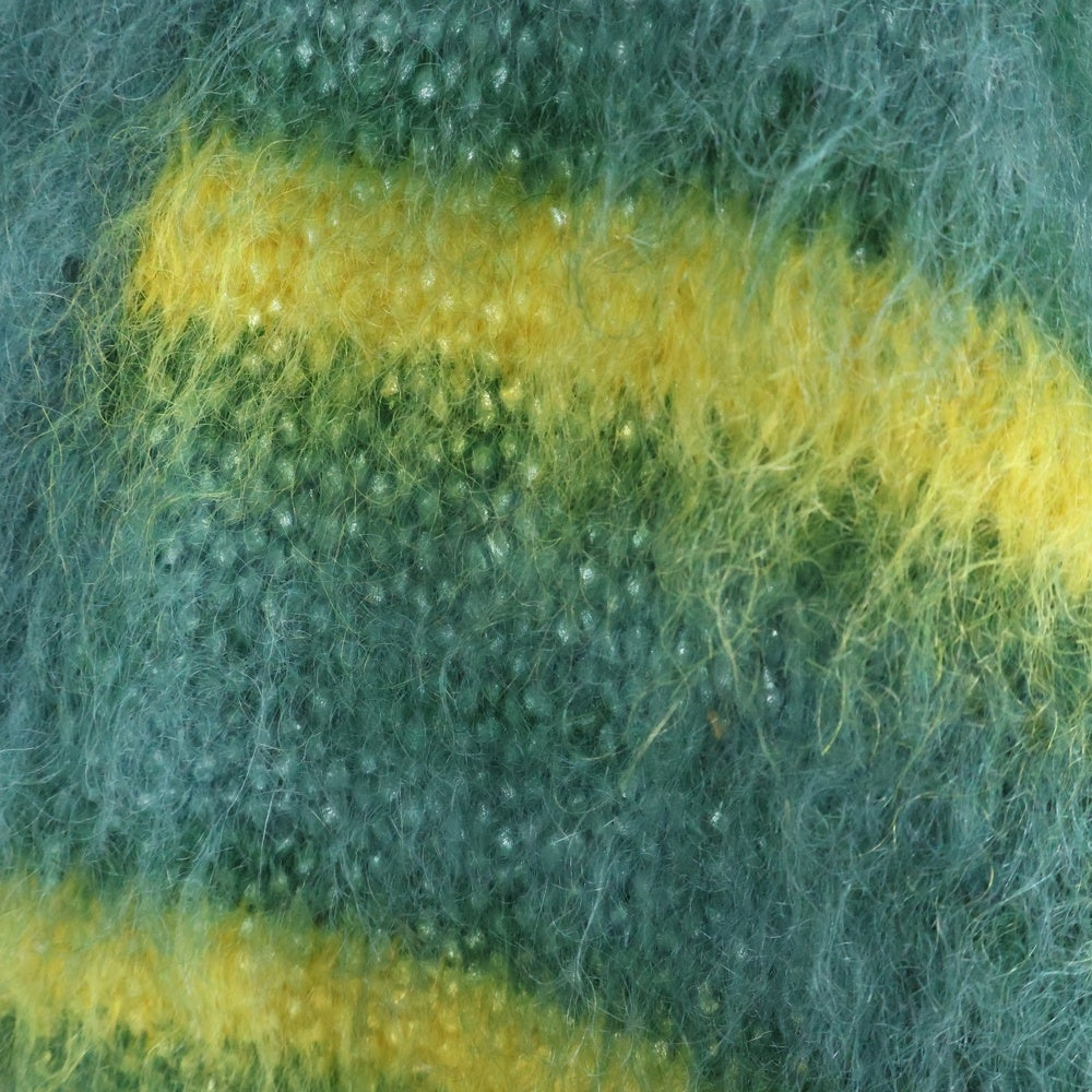 MARNI(マルニ) 21AW FUZZY MUZZY MOHAIR V NECK KNIT CARDIGAN モヘア Vネック ボーダー ニット カーディガン ブルー/グリーン/イエロー CDMG0051Q0 S17631