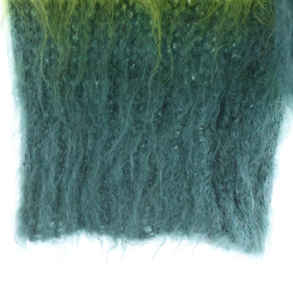 MARNI(マルニ) 21AW FUZZY MUZZY MOHAIR V NECK KNIT CARDIGAN モヘア Vネック ボーダー ニット カーディガン ブルー/グリーン/イエロー CDMG0051Q0 S17631