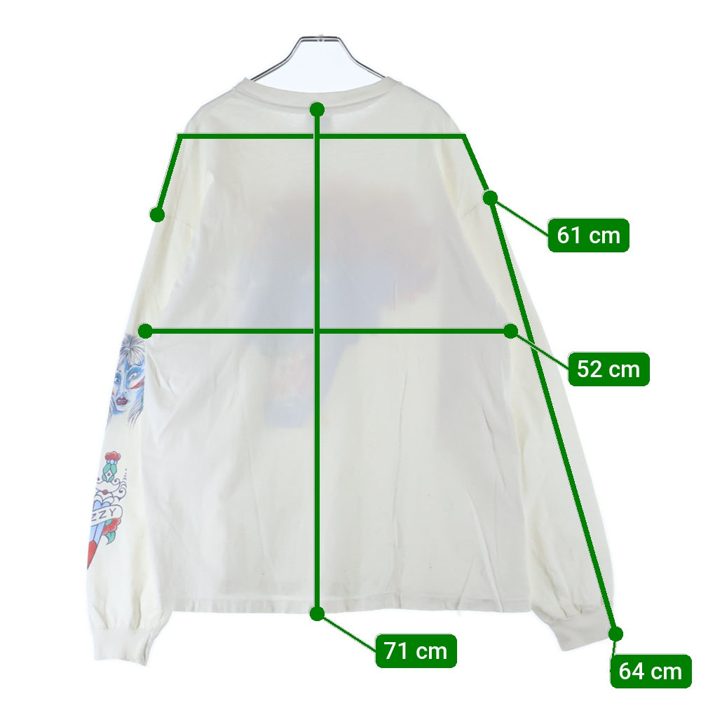 VINTAGE(ヴィンテージ) 90S OZZY OSBOURNE TATOO L/S TEE オジーオズボーン タトゥー グラフィックプリント ロングスリーブ 長袖Tシャツ カットソー ホワイト