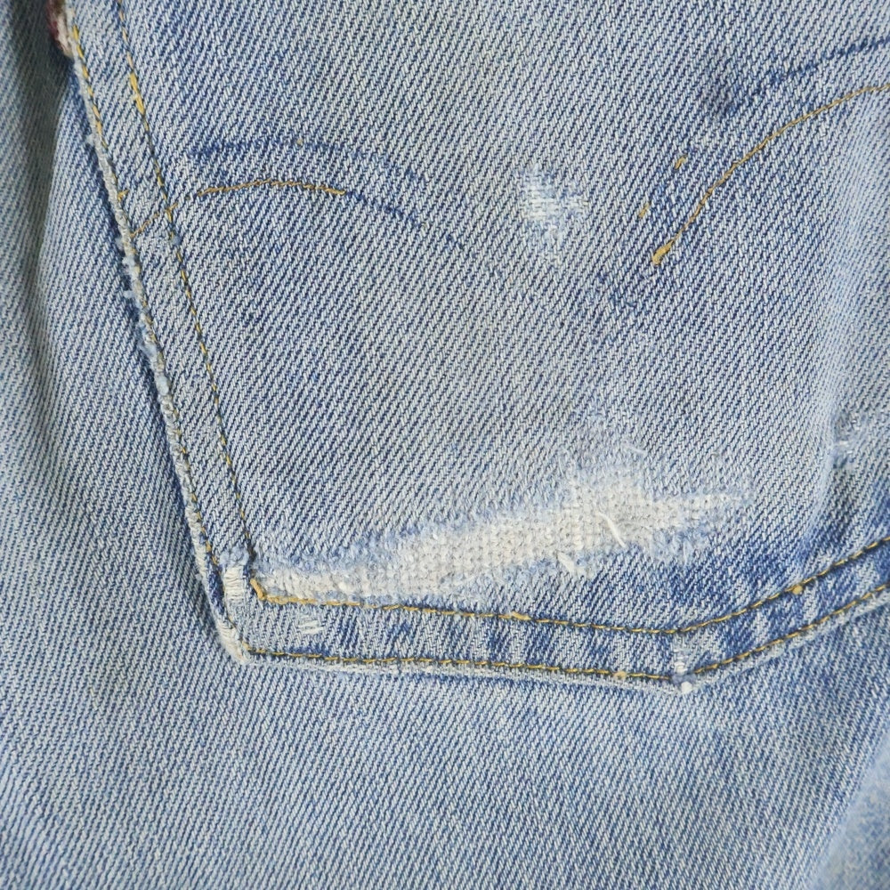 Levi's(リーバイス) 60-70S 501 BIG E前期 後期 過渡期 並行ステッチ ボタン裏8 足長R 腰シングル デニムパンツ インディゴ