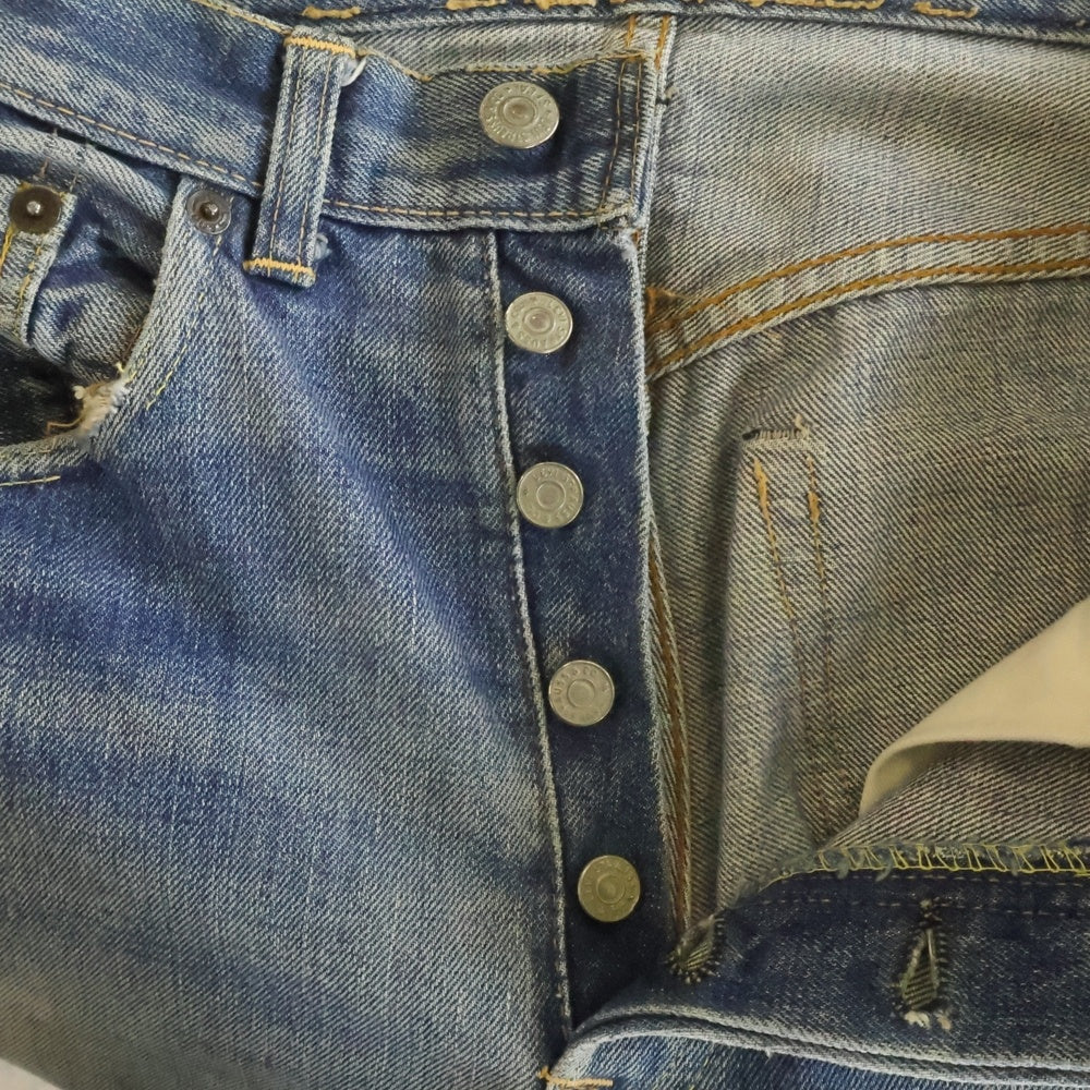 Levi's(リーバイス) 60-70S 501 BIG E前期 後期 過渡期 並行ステッチ ボタン裏8 足長R 腰シングル デニムパンツ インディゴ