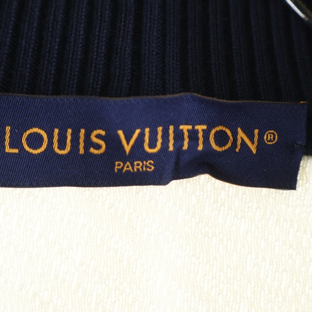 LOUIS VUITTON(ルイヴィトン) 24AW ロゴ刺繍 コットンニット ジップ