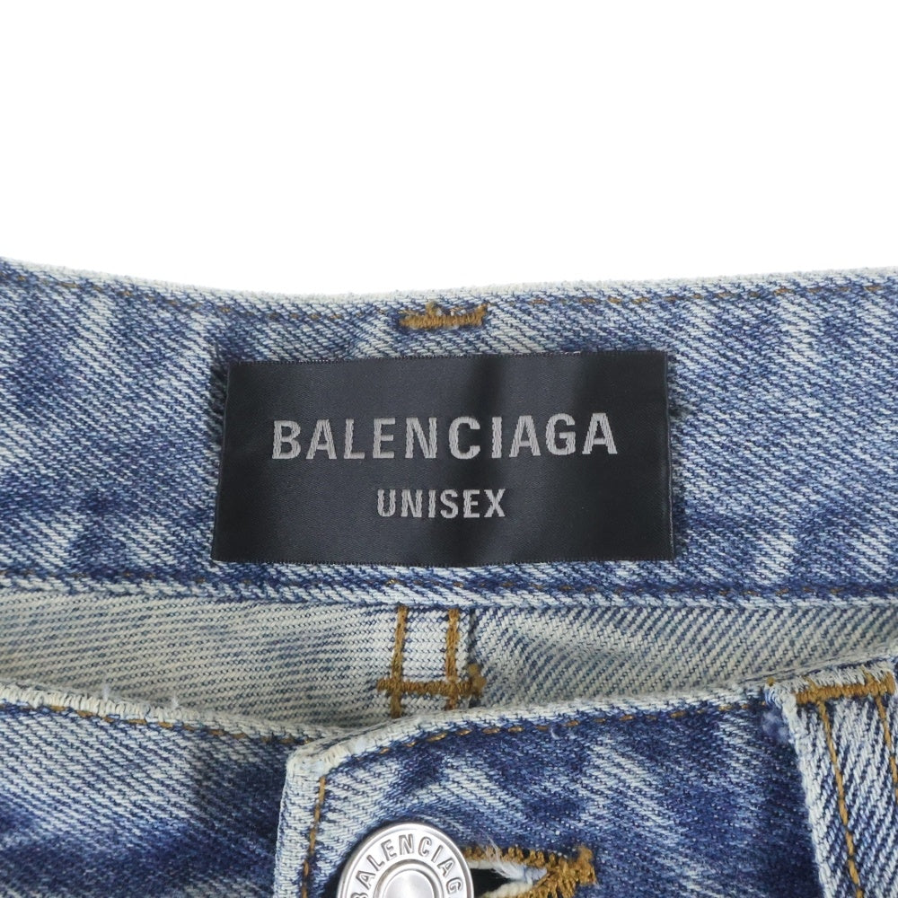 BALENCIAGA(バレンシアガ) 22AW プルアップワイドバギーデニムパンツ 704282 TDW14 インディゴ