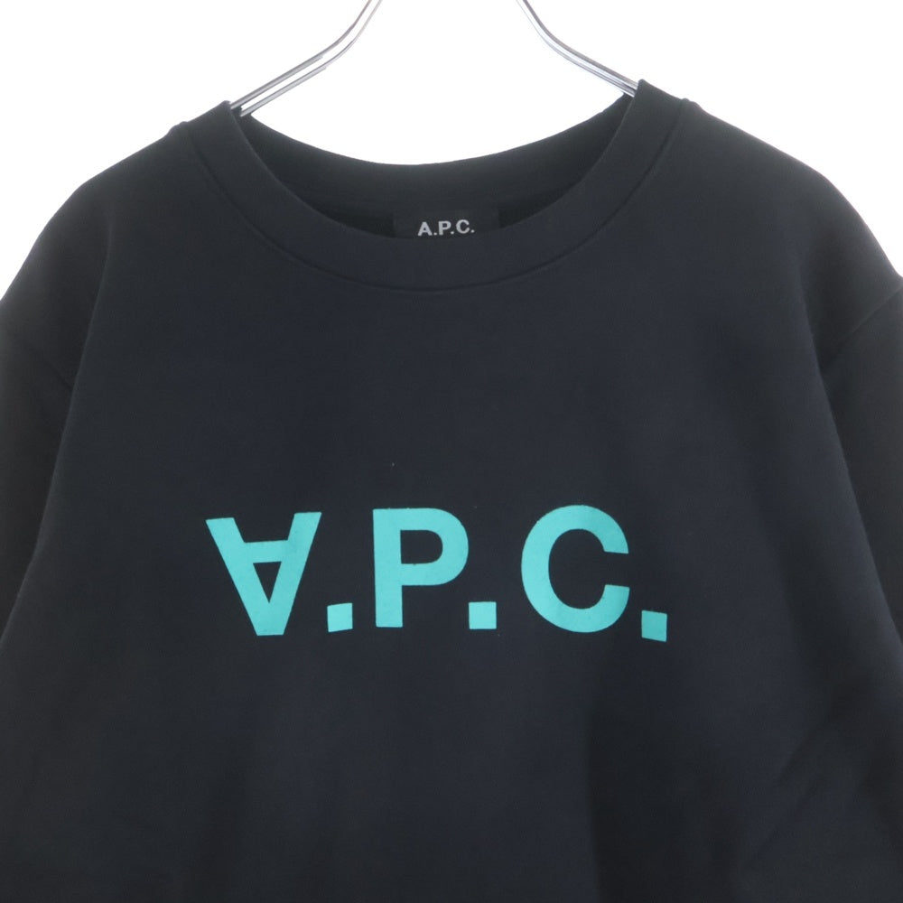A.P.C(アーペーセー) ロゴ 長袖スウェットトレーナー ブラック 24242-1-95281