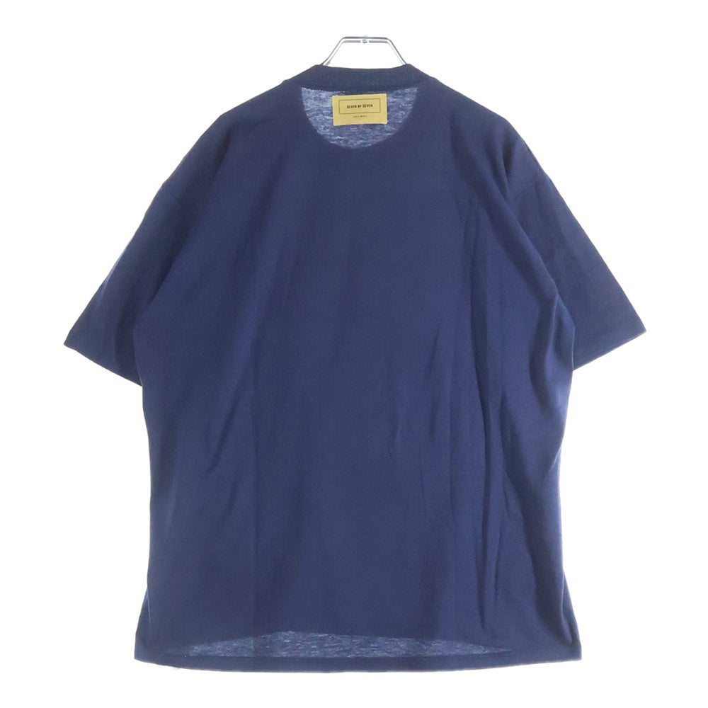 seven by seven(セブン バイ セブン) REWORK EMBROIDERY TEE 800-3166204 リワーク 半袖Tシャツ ネイビー