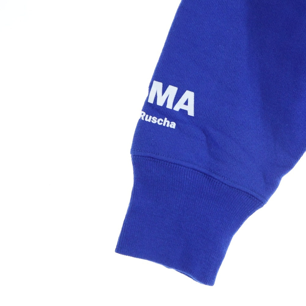 CHAMPION(チャンピオン) ×MOMA Ed Ruscha OOF ×モマ プリントプルオーバーフーディー パーカー ブルー CS30511818