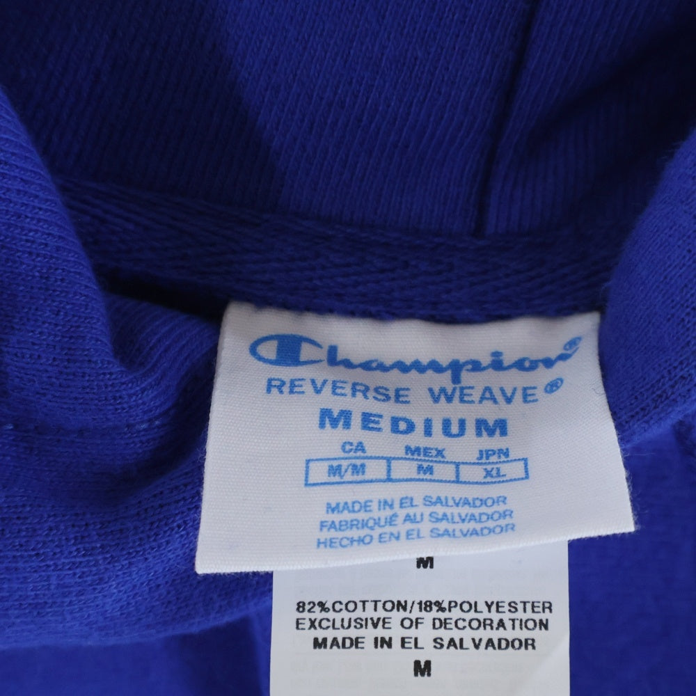 CHAMPION(チャンピオン) ×MOMA Ed Ruscha OOF ×モマ プリントプルオーバーフーディー パーカー ブルー CS30511818