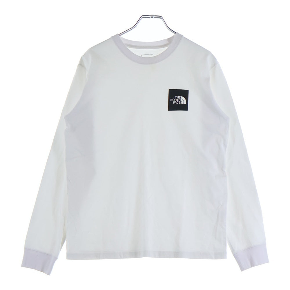 THE NORTH FACE(ザノースフェイス) ボックスロゴ 長袖クルーネックTシャツ ホワイト NTW82136