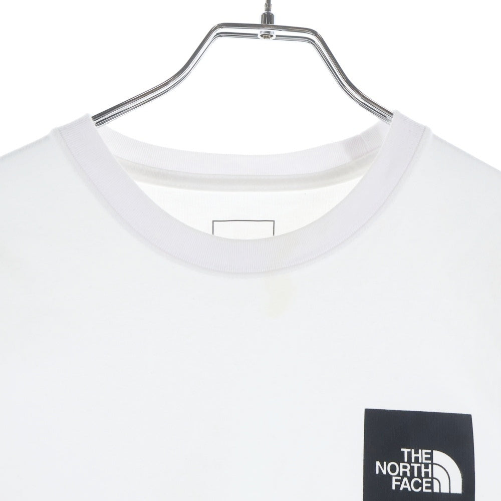 THE NORTH FACE(ザノースフェイス) ボックスロゴ 長袖クルーネックTシャツ ホワイト NTW82136