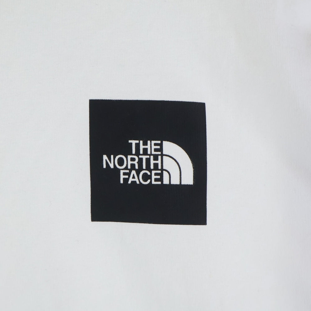 THE NORTH FACE(ザノースフェイス) ボックスロゴ 長袖クルーネックTシャツ ホワイト NTW82136