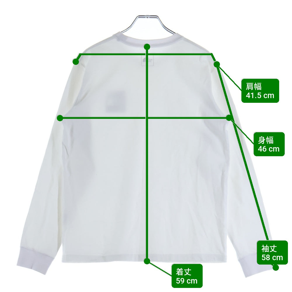 THE NORTH FACE(ザノースフェイス) ボックスロゴ 長袖クルーネックTシャツ ホワイト NTW82136