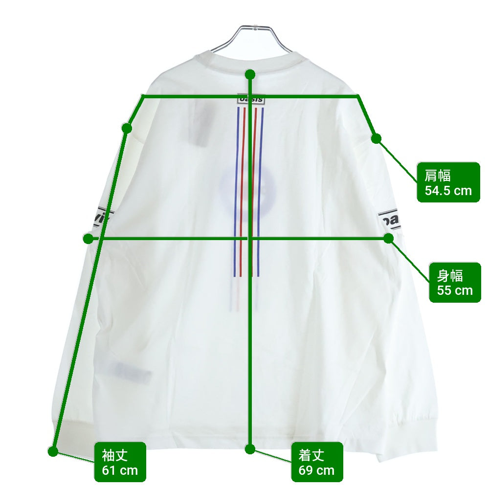 Levi's(リーバイス) ×OASIS MOD ×オアシス ロングスリーブバンド 長袖クルーネックTシャツ 004EY0002 ホワイト