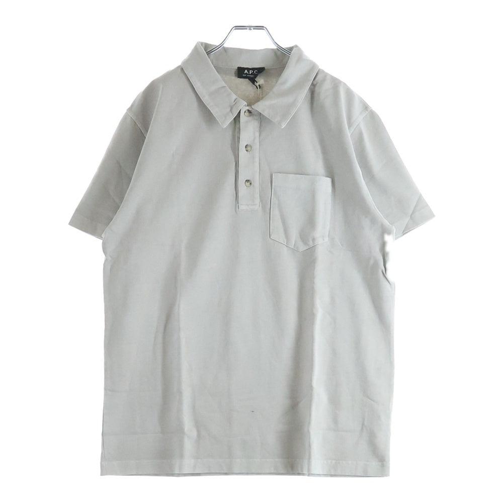 A.P.C(アーペーセー) 半袖ポケット付きベージュポロシャツ 24215-1-91902