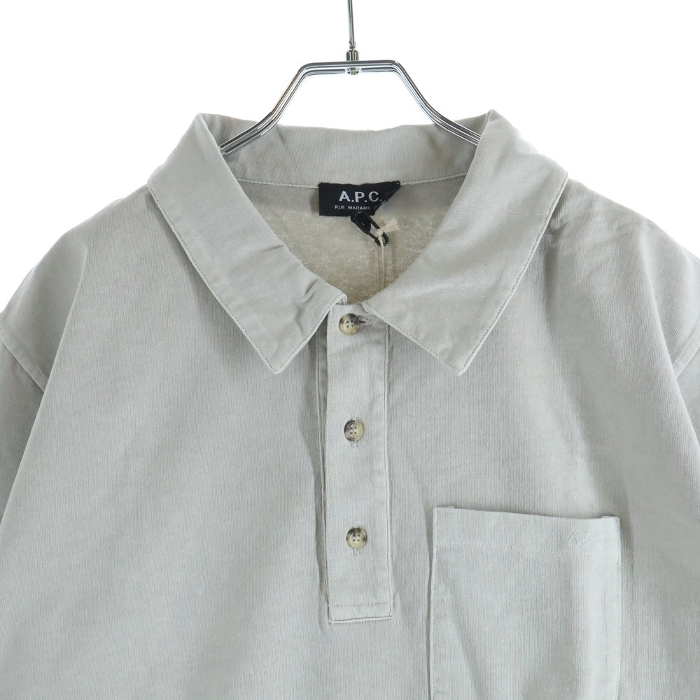 A.P.C(アーペーセー) 半袖ポケット付きベージュポロシャツ 24215-1-91902