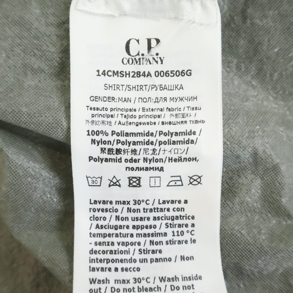 C.P. Company(シーピーカンパニー) WINDOW SHORT SHIRT 14CMSH284A 半袖ボタンシャツ オリーブ