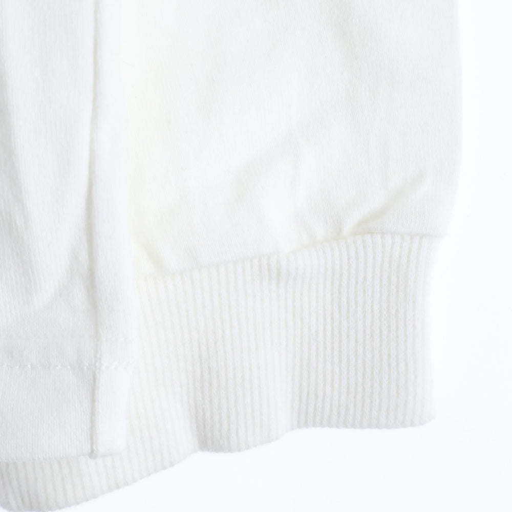 GOD SELECTION XXX(ゴッドセレクショントリプルエックス) CECKER LOGO L/S TEE チェッカーロゴ 袖プリント 長袖Tシャツ ホワイト