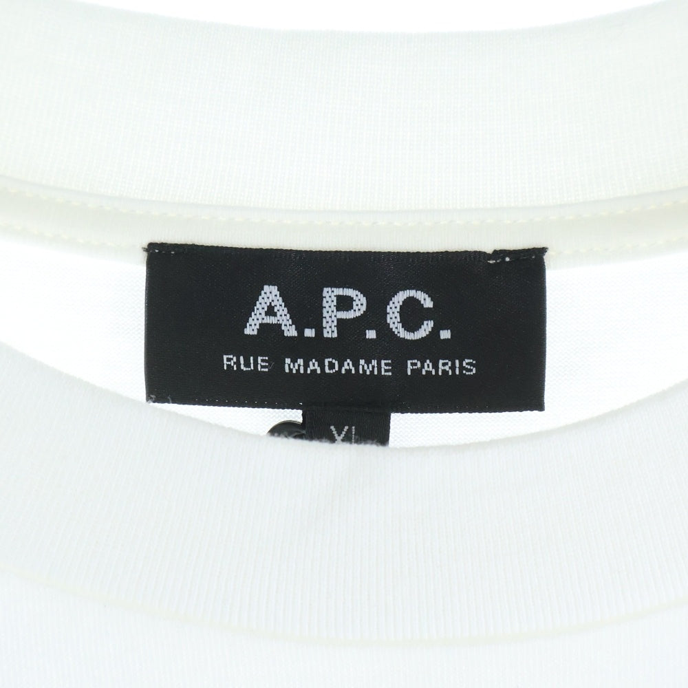 A.P.C(アーペーセー) RECORD TEE 24242-1-95321 レコードプリント 半袖Tシャツ ホワイト
