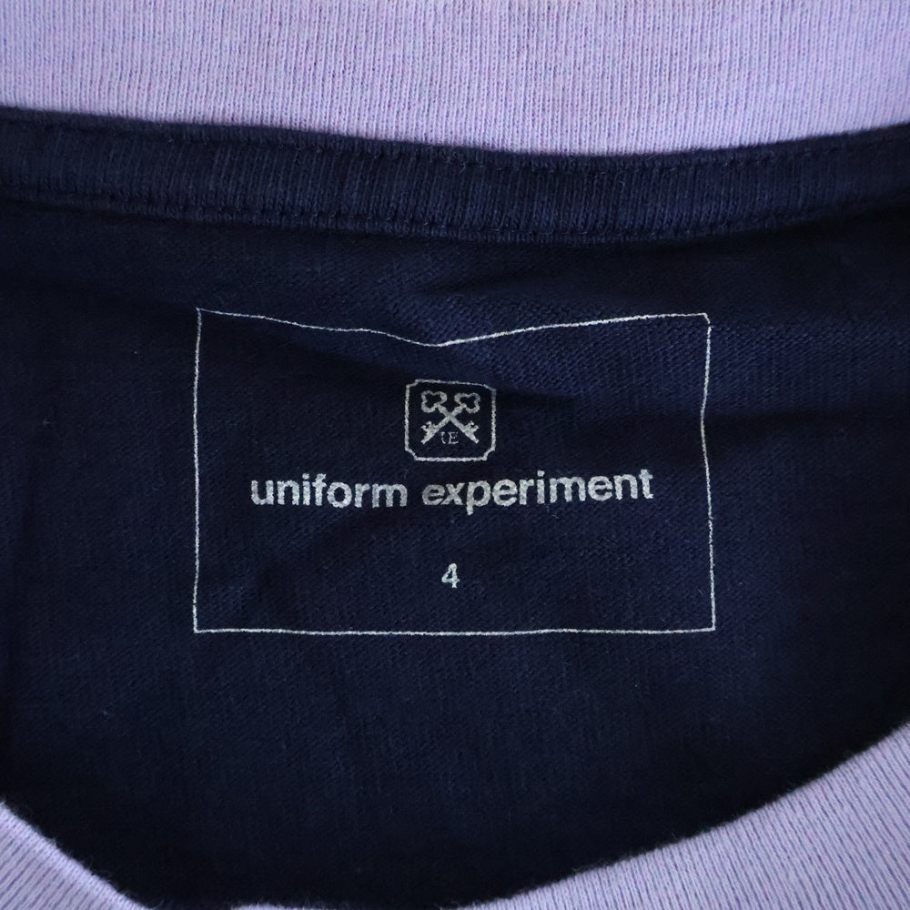UNIFORM EXPERIMENT(ユニフォームエクスペリメント) 22AW COLOR LIB TEE UE-222038 カラーリブ 長袖Tシャツ ネイビー