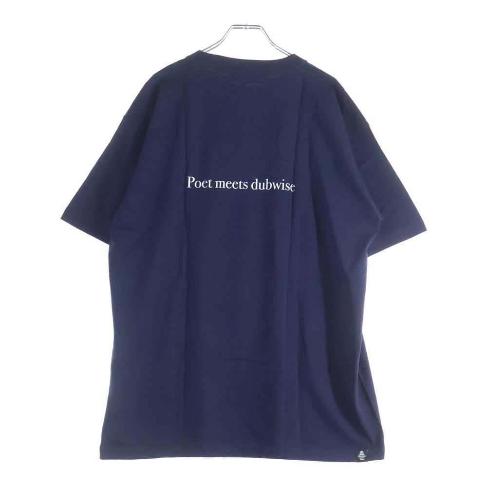POET MEETS DUBWISE(ポエトミーツダブワイズ) DAWN TEE DAWTS-0310 プリント半袖Tシャツ ダークネイビー