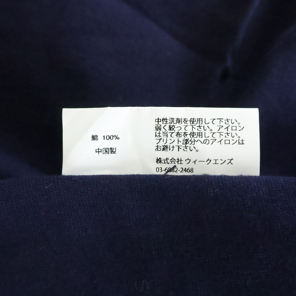 POET MEETS DUBWISE(ポエトミーツダブワイズ) DAWN TEE DAWTS-0310 プリント半袖Tシャツ ダークネイビー