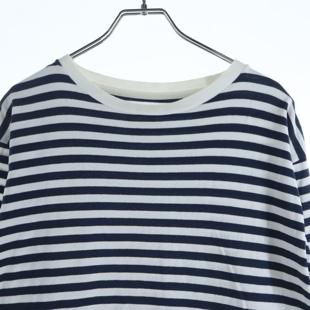 UNIFORM EXPERIMENT(ユニフォームエクスペリメント) FAKE LAYERD BORDER CUT SEW UE-160037 フェイクレイヤード 長袖ボーダーカットソー ネイビー/ホワイト