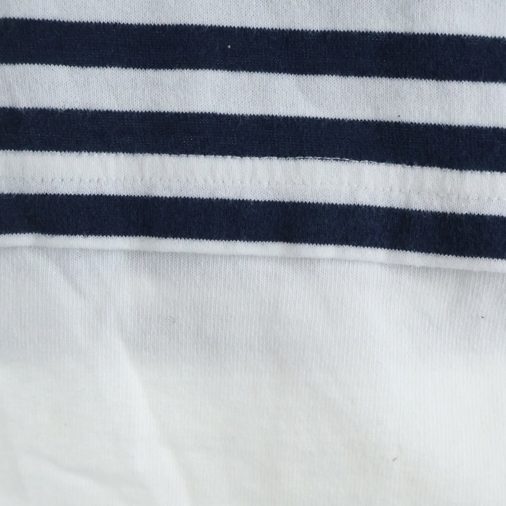 UNIFORM EXPERIMENT(ユニフォームエクスペリメント) FAKE LAYERD BORDER CUT SEW UE-160037 フェイクレイヤード 長袖ボーダーカットソー ネイビー/ホワイト