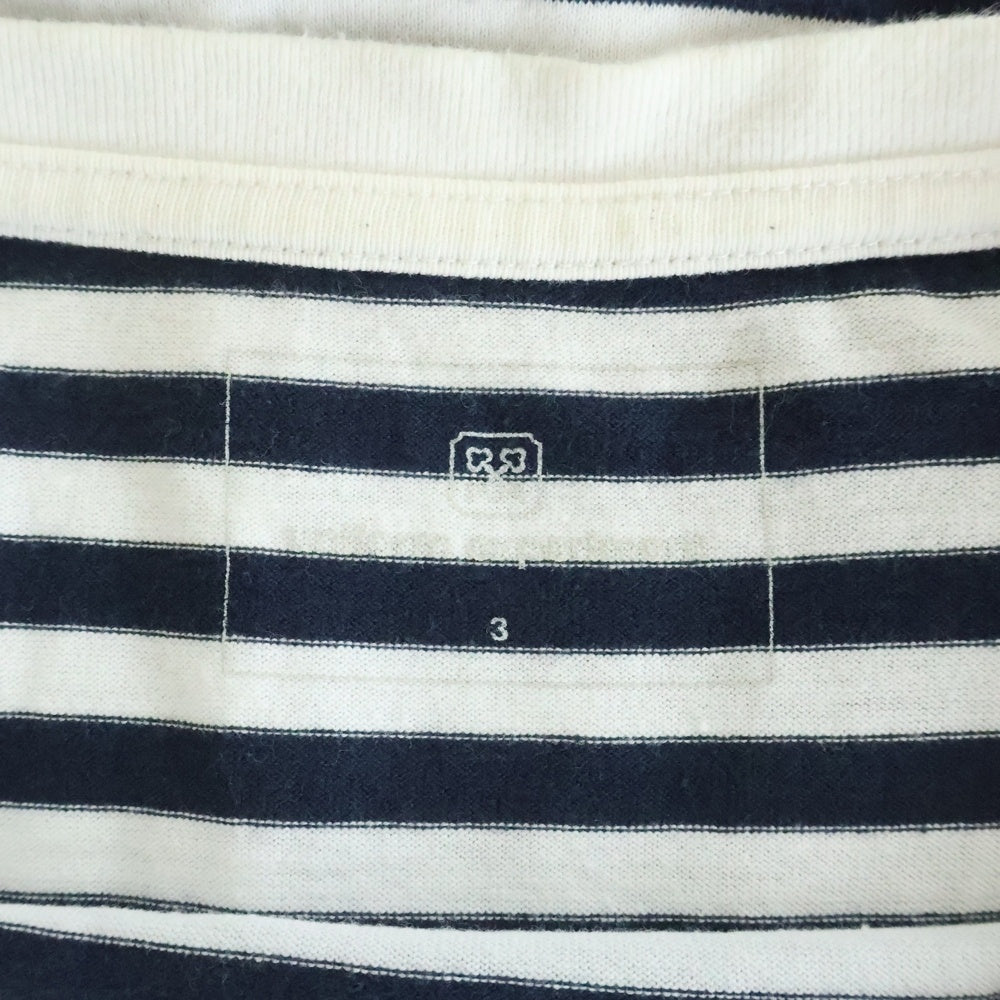 UNIFORM EXPERIMENT(ユニフォームエクスペリメント) FAKE LAYERD BORDER CUT SEW UE-160037 フェイクレイヤード 長袖ボーダーカットソー ネイビー/ホワイト