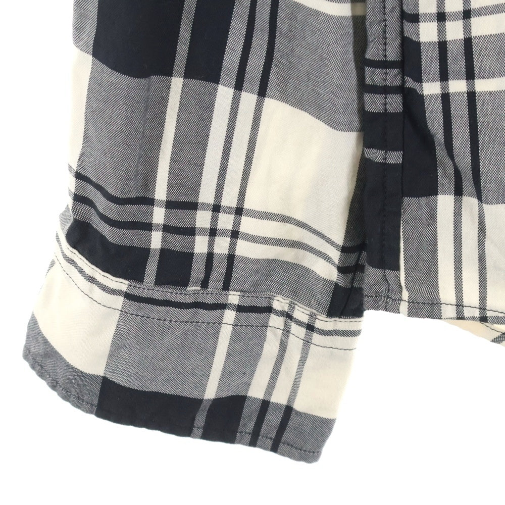 F.C.R.B./F.C.Real Bristol/FCRB(エフシーアールビー/エフシーレアルブリストル) STAR CHECK SHIRT FCRB-160029 バックスタープリント 長袖チェックシャツ ブラック/ホワイト