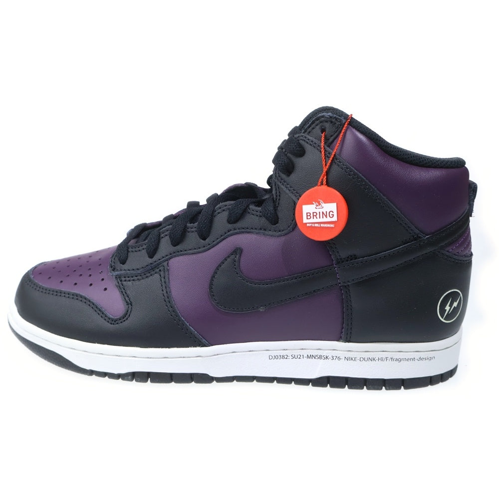 NIKE(ナイキ) ×FRAGMENT DUNK HIGH CITY PACK BEIJING DJ0382-600 フラグメント ダンクハイ シティパック 北京 ハイカットスニーカー ブラック/パープル US12/30cm