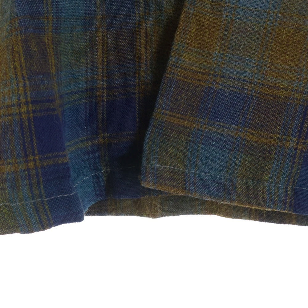 VINTAGE(ヴィンテージ) 60S ARROW CHEVELLA OMBRE CHECK RAYON L/S SHIRTS オンブレチェック レーヨン 長袖 シャツ ブルー/ブラウン