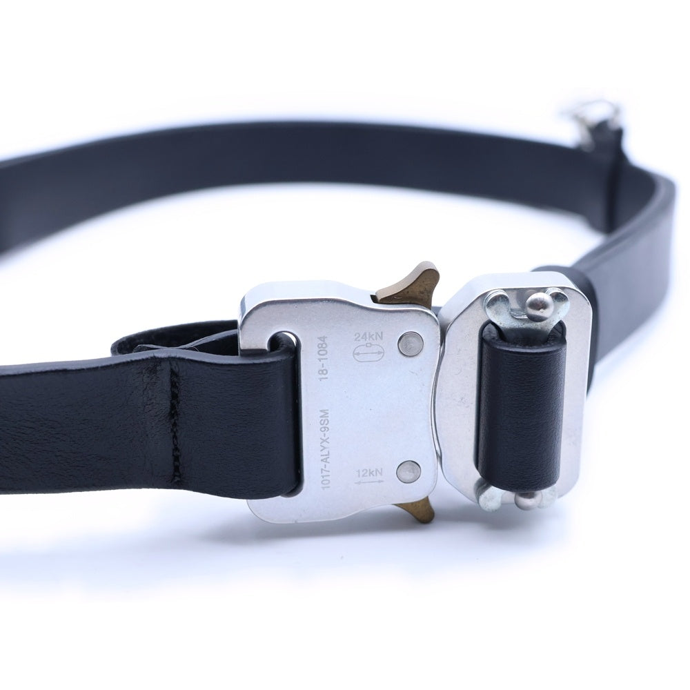 1017 ALYX 9SM(アリクス) CHAIN LINK ROLLERCOASTER BELT チェーンリンク ローラーバックル レザーベルト ブラック