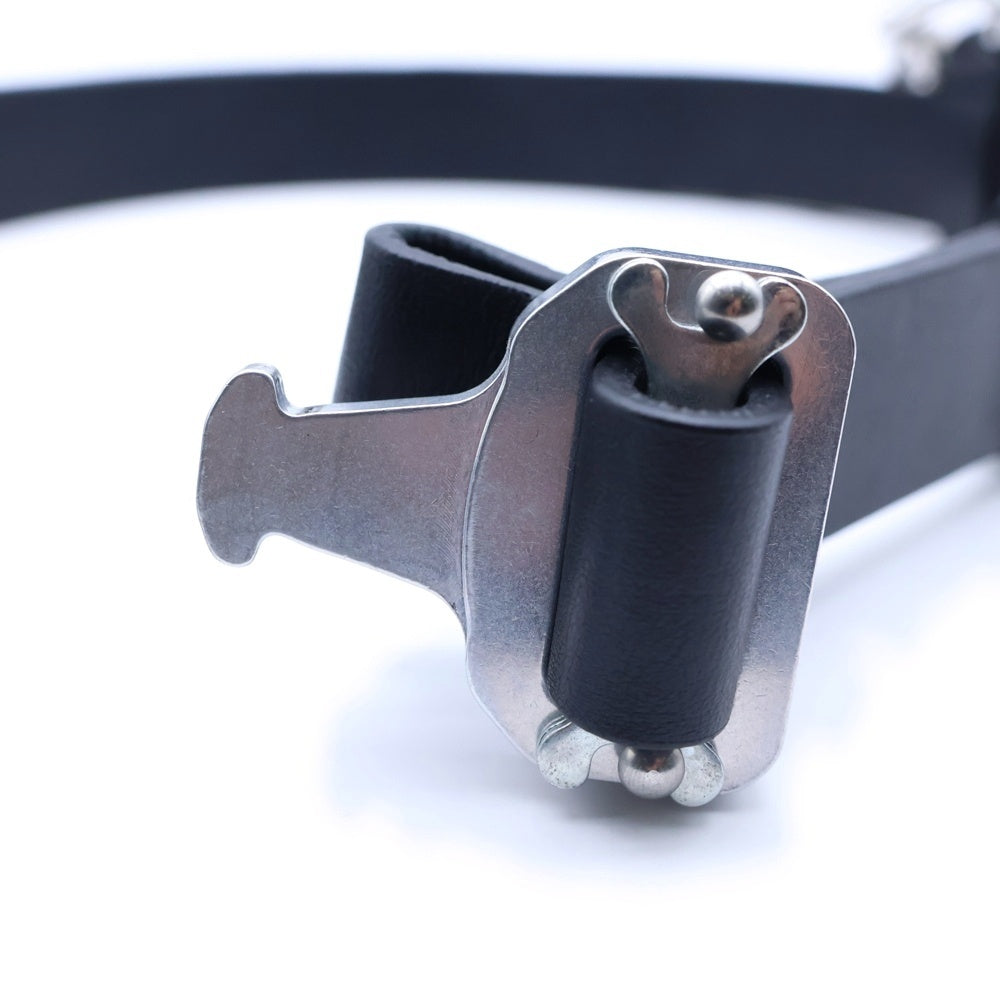 1017 ALYX 9SM(アリクス) CHAIN LINK ROLLERCOASTER BELT チェーンリンク ローラーバックル レザーベルト ブラック
