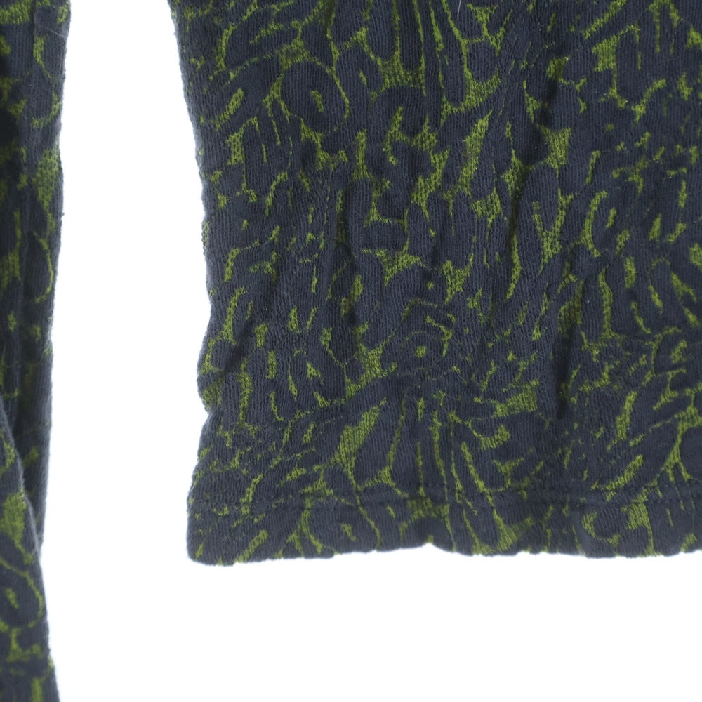 ECKHAUS LATTA(エコーズラッタ) 総柄モックネックシアートップ グリーン レディース