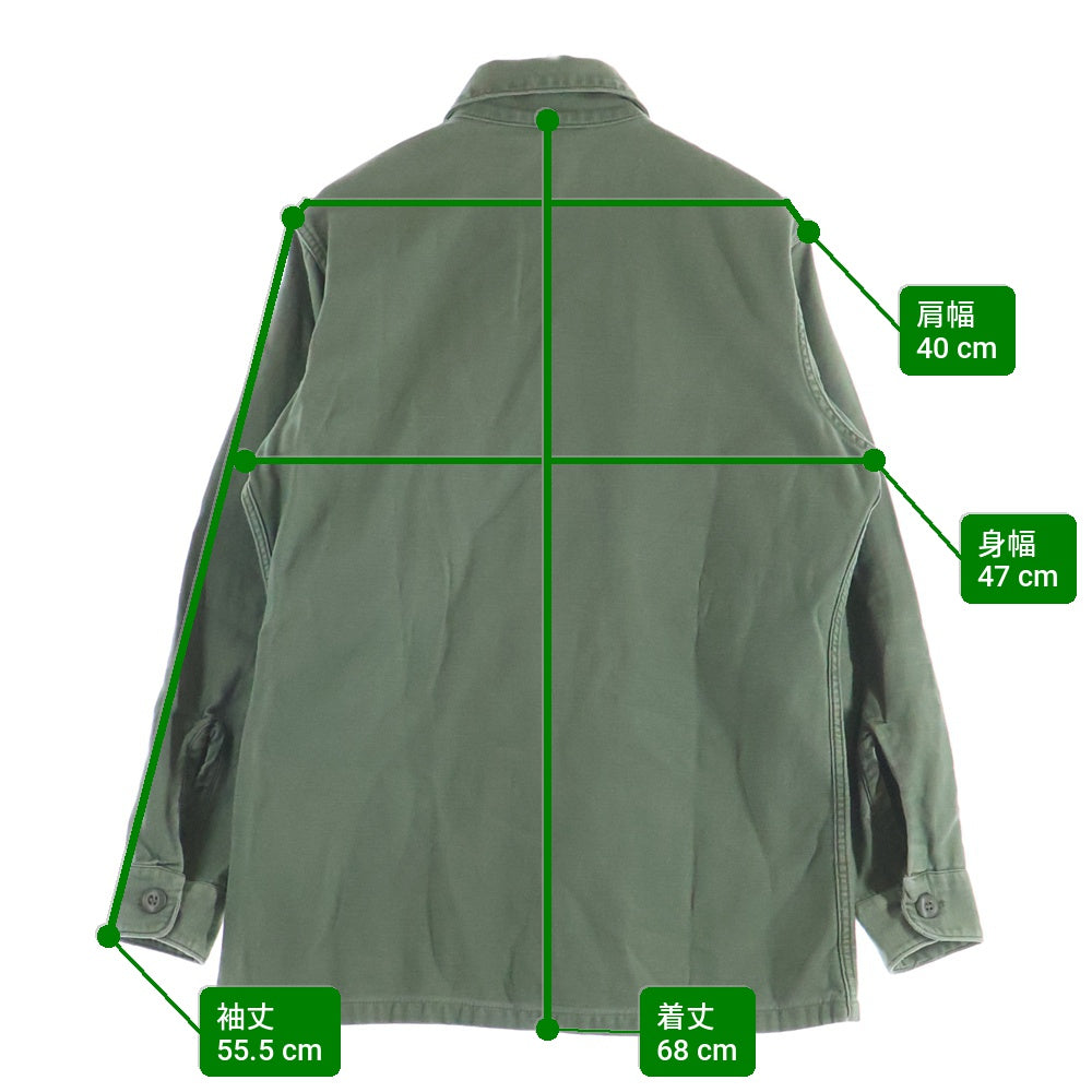 VINTAGE(ヴィンテージ) 70S U.S. ARMY UTILITY SHIRT 2nd MILITARY アメリカ軍 ユーティリティシャツ ミリタリー カーキ