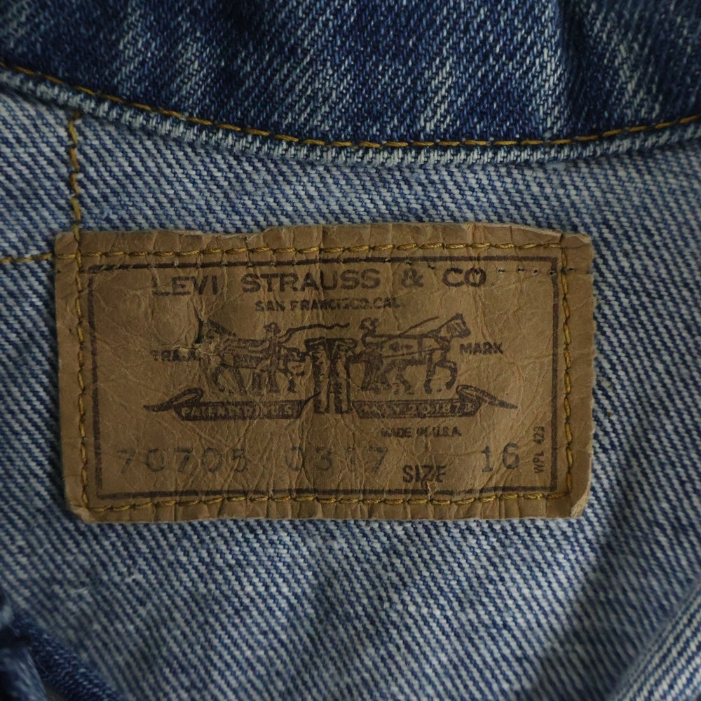 Levi's(リーバイス) 70S 70705 0317 DENIM TRUCKER JACKET ボタン裏529 スモールe オレンジタブ デニム トラッカー ジャケット インディゴ