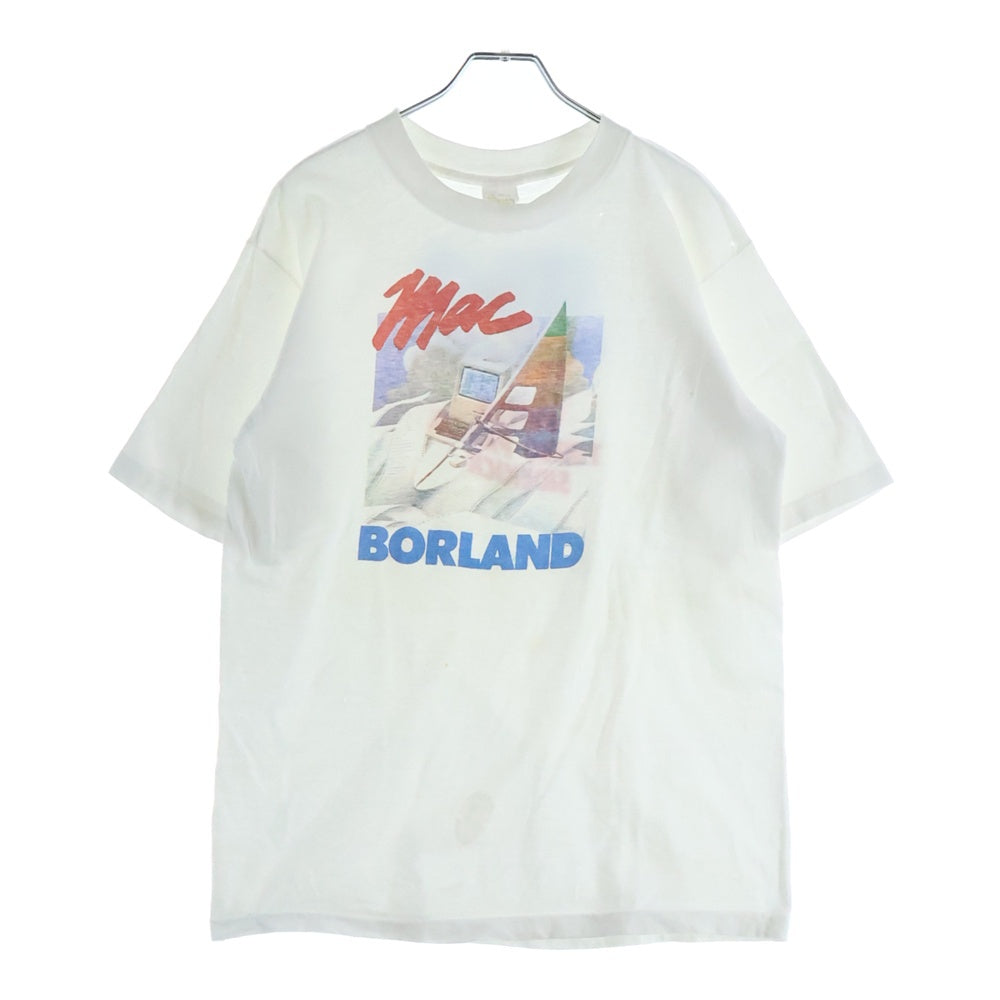 VINTAGE(ヴィンテージ) 90S MAC BORLAND マック ボーランド両面プリント 半袖Tシャツ カットソー ホワイト