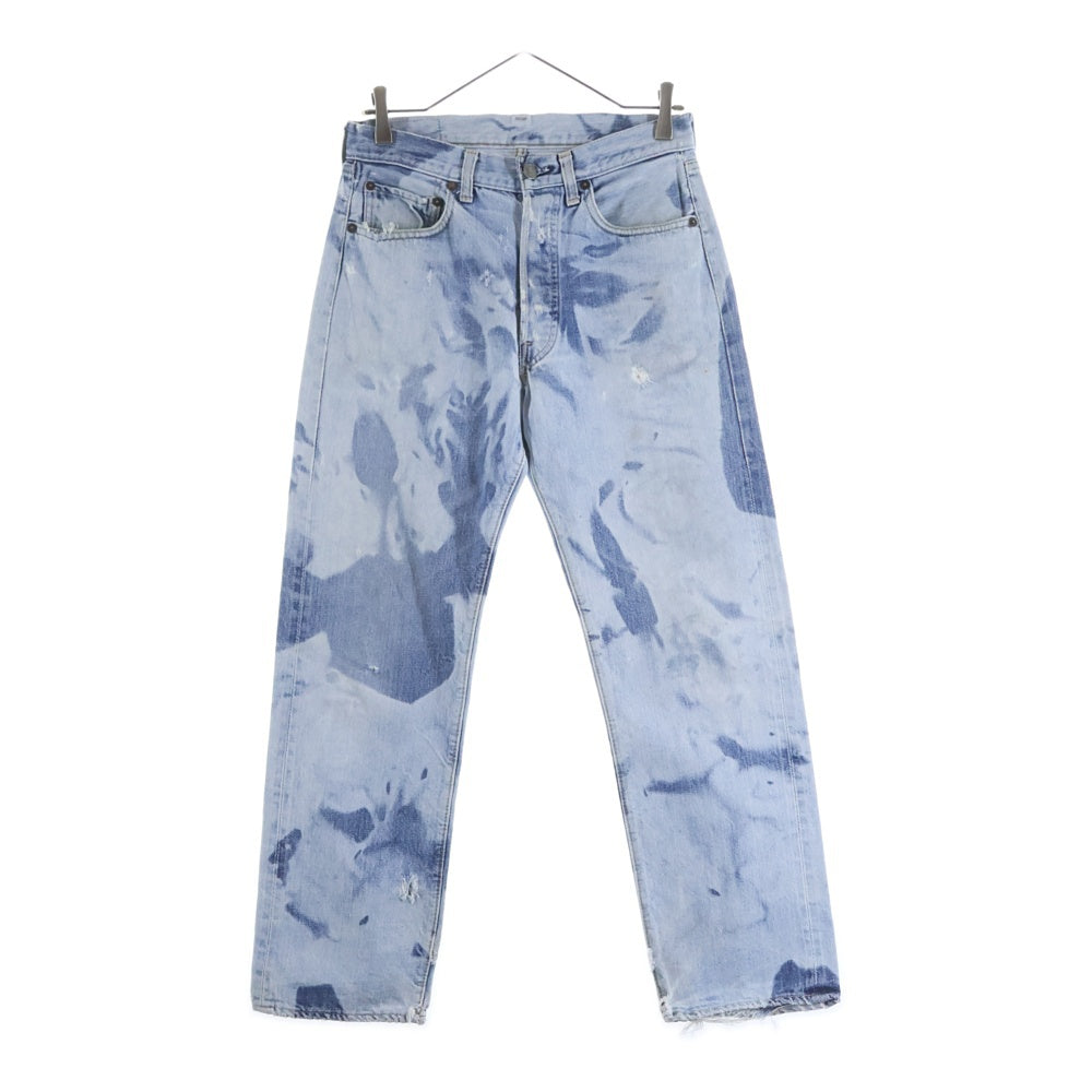 Levi's(リーバイス) 60S VINTAGE 501 BIG E後期 ボタン裏6 平行ステッチ ボタンフライ ケミカルウォッシュ ブリーチ加工 デニムパンツ ジーンズ ブルー